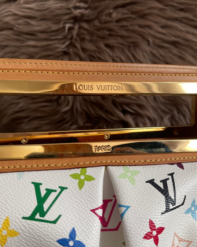 Preloved Authentic Louis Vuitton Monogram Multicolore Judy MM – White