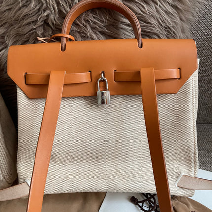 Preloved Authentic Hermes Herbag Zip