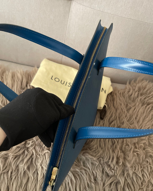 Preloved Authentic Louis Vuitton Saint Jacques bag in blue Epi leather