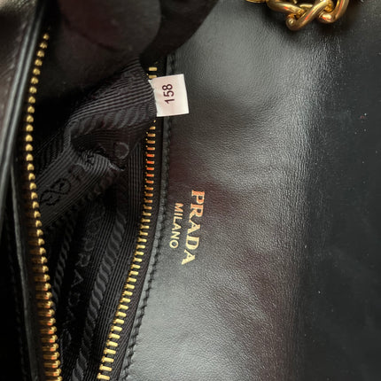 Preloved Authentic Pattina Flap Shoulder Bag Saffiano Leather Small crossbody bag