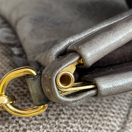 Preloved Autehntic Miu Miu Ruffle Crossbody Bag – Taupe