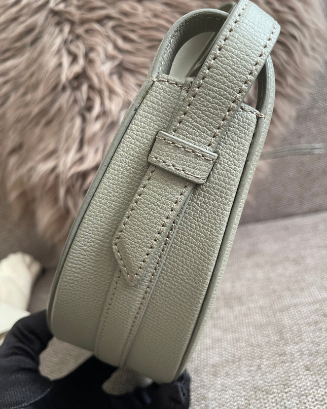Preloved Authentic Polène Numéro Un Nano – Sage Green Textured Leather