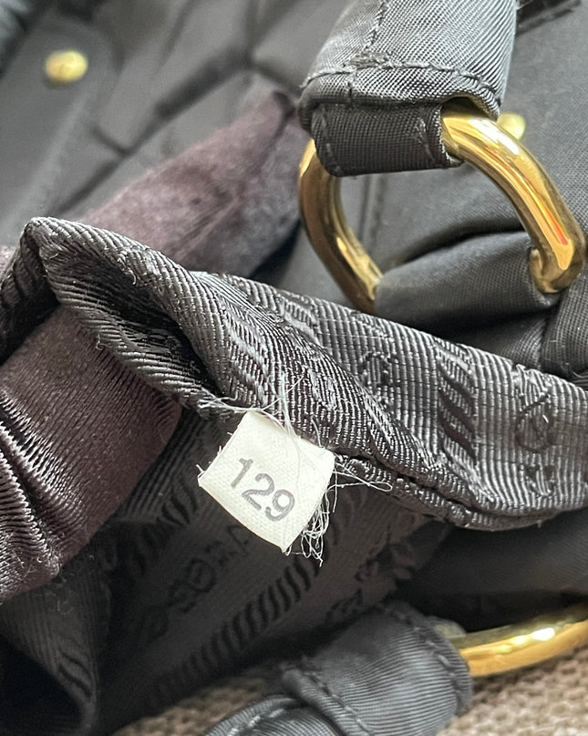 Preloved Authentic Prada Quilted Nylon Tessuto Bomber Bag – Black