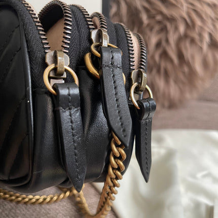 Preloved Authentic Gucci GG Marmont Mini Chain Bag – Black