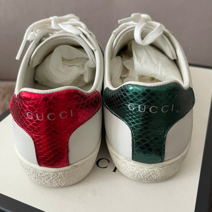 Preloved Authentic Ace Embroidered Low Top Sneakers in Leather SZ35
