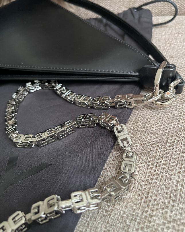 Preloved Authentic Givenchy Cut-Out Mini Crossbody Bag — Black Smooth Leather