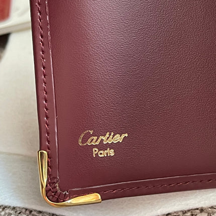 Preloved Authentic Cartier Must de Cartier Long Wallet in Bordeaux