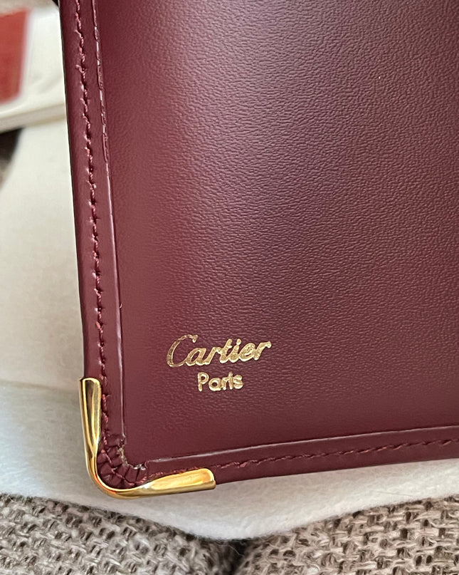 Preloved Authentic Cartier Must de Cartier Long Wallet in Bordeaux