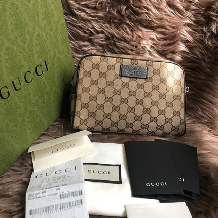 Preloved Gucci Waist Belt Bag GG Canvas