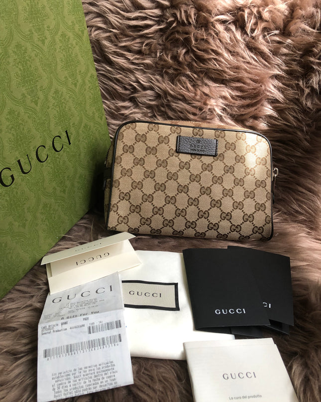 Preloved Gucci Waist Belt Bag GG Canvas
