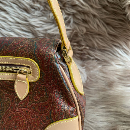Etro Multicolor Paisley Coated Canvas and Leather Flap Crossbody Bag