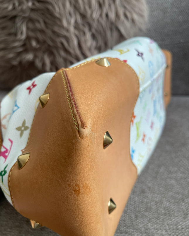 Preloved Authentic Louis Vuitton Monogram Multicolore Judy MM – White