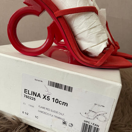 Preloved Authentic Ferragamo Elina square-toe sandal sz 6.5
