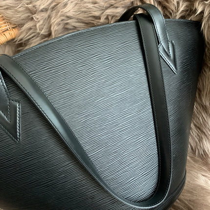 Louis Vuitton Black Epi Leather Saint Jacques PM Tote