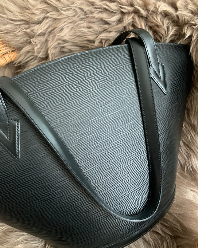 Louis Vuitton Black Epi Leather Saint Jacques PM Tote