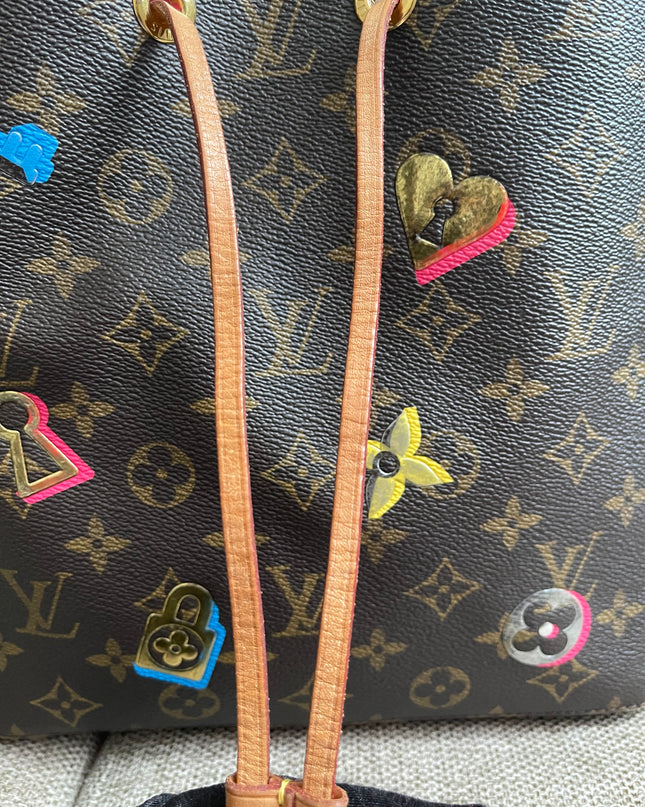 Preloved Authentic Louis Vuitton NéoNoé BB — Monogram Love Lock (Limited Edition)