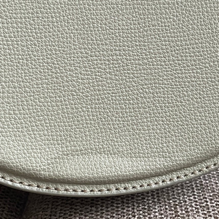 Preloved Authentic Polène Numéro Un Nano – Sage Green Textured Leather