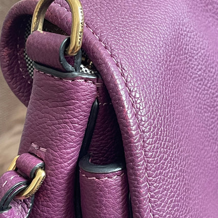 Preloved Authentic Marc Jacobs Interlock Saddle Bag in Plum