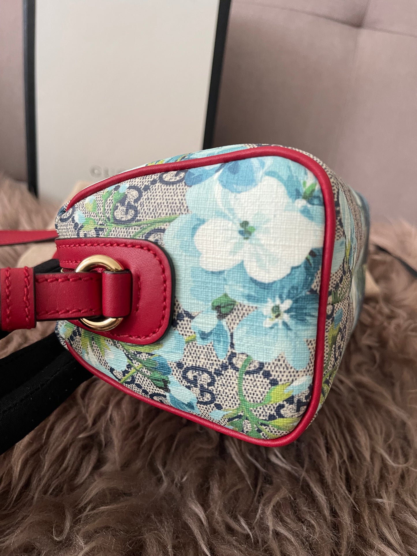 Preloved Authentic Gucci GG Blooms Mini Boston Bag