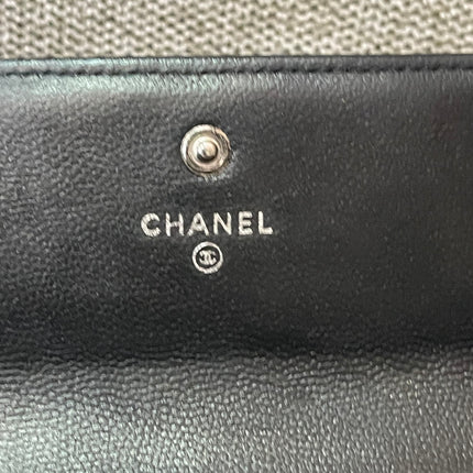 Preloved Authentic Chanel Boy Long Wallet with Chain Strap (WOC Style)