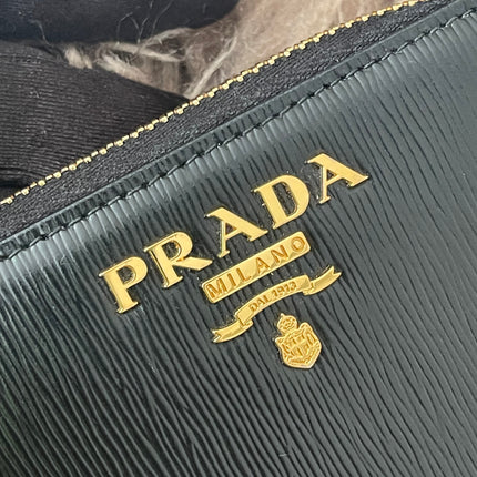 Preloved Authentic Prada Vitello Move Zip-Around Coin Purse - Black