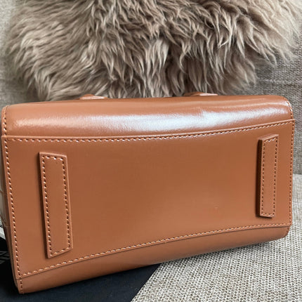 Preloved Authentic Givenchy Antigona Lock Mini — Caramel Smooth Leather