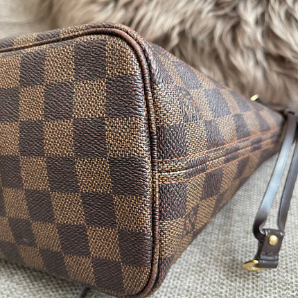Preloved Authentic Louis Vuitton Neverfull PM — Damier Ebène Canvas