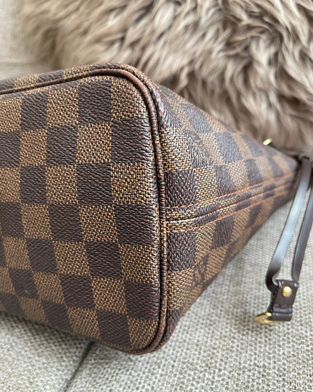 Preloved Authentic Louis Vuitton Neverfull PM — Damier Ebène Canvas