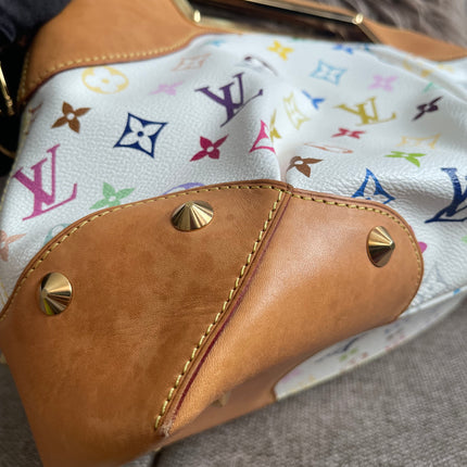 Preloved Authentic Louis Vuitton Monogram Multicolore Judy MM – White