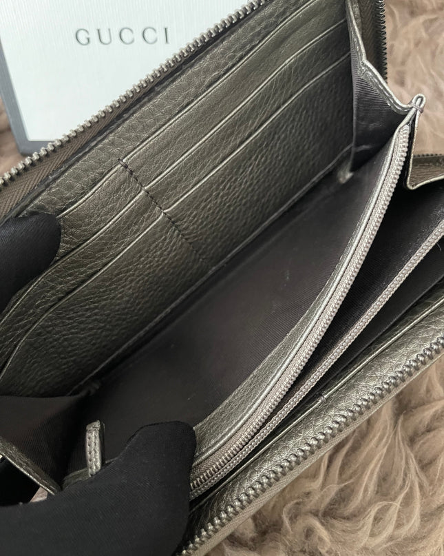 Preloved Authentic Rank A- Gucci Soho Zip-Around Wallet
