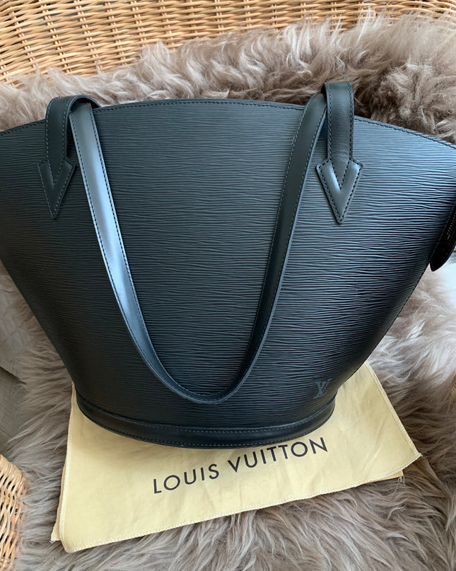 Louis Vuitton Black Epi Leather Saint Jacques PM Tote