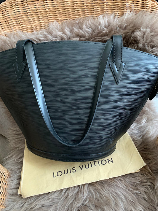 Louis Vuitton Black Epi Leather Saint Jacques PM Tote