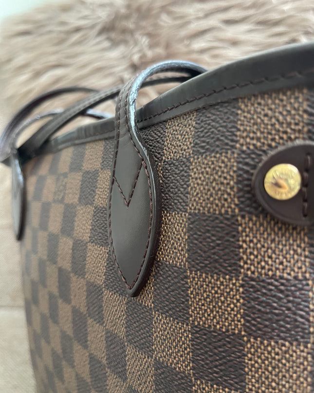 Preloved Authentic Louis Vuitton Neverfull PM — Damier Ebène Canvas