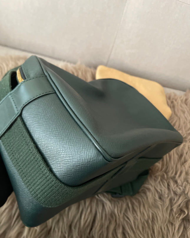 Preloved Authentic Louis Vuitton Green Taiga Leather Reporter PM Messenger Bag