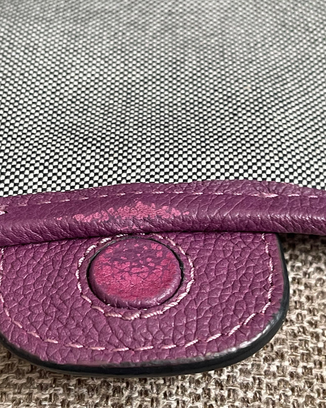 Preloved Authentic Marc Jacobs Interlock Saddle Bag in Plum