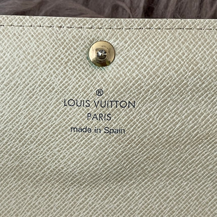 Preloved Authentic Rank B- Louis Vuitton Sarah wallet in the Damier Azur