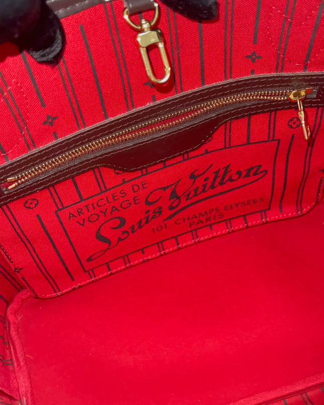 Preloved Authentic Louis Vuitton Neverfull PM — Damier Ebène Canvas