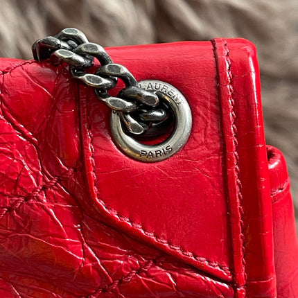 Preloved Authentic Saint Laurent Niki Baby Shoulder Bag — Red