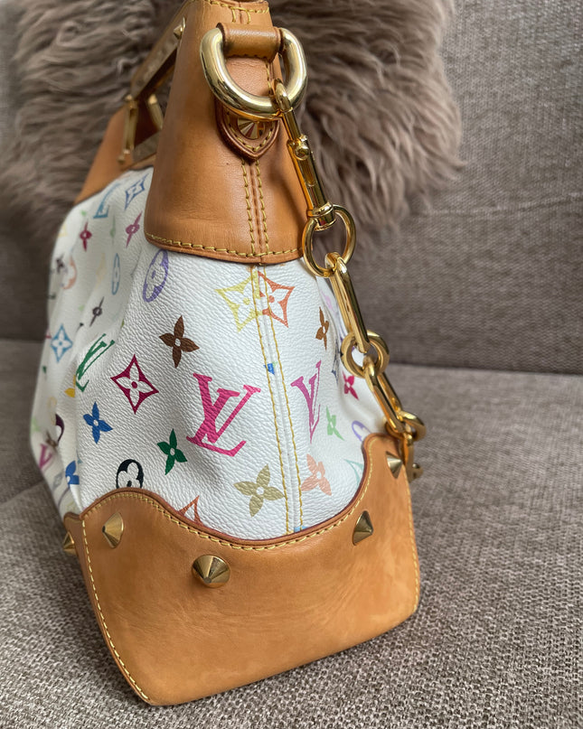 Preloved Authentic Louis Vuitton Monogram Multicolore Judy MM – White
