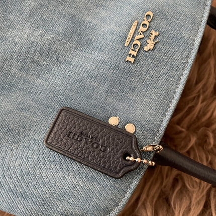 Authentic Preloved Coach Mini Lillie Carryall (Denim Multi)
