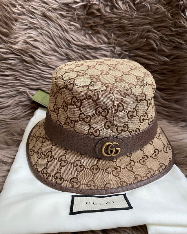 UNUSED GUCCI GG CANVAS BUCKET HAT