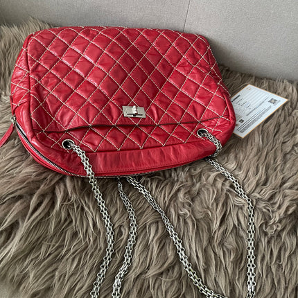 Preloved Authentic Chanel Reissue Camera Bag with silver-tone chain straps