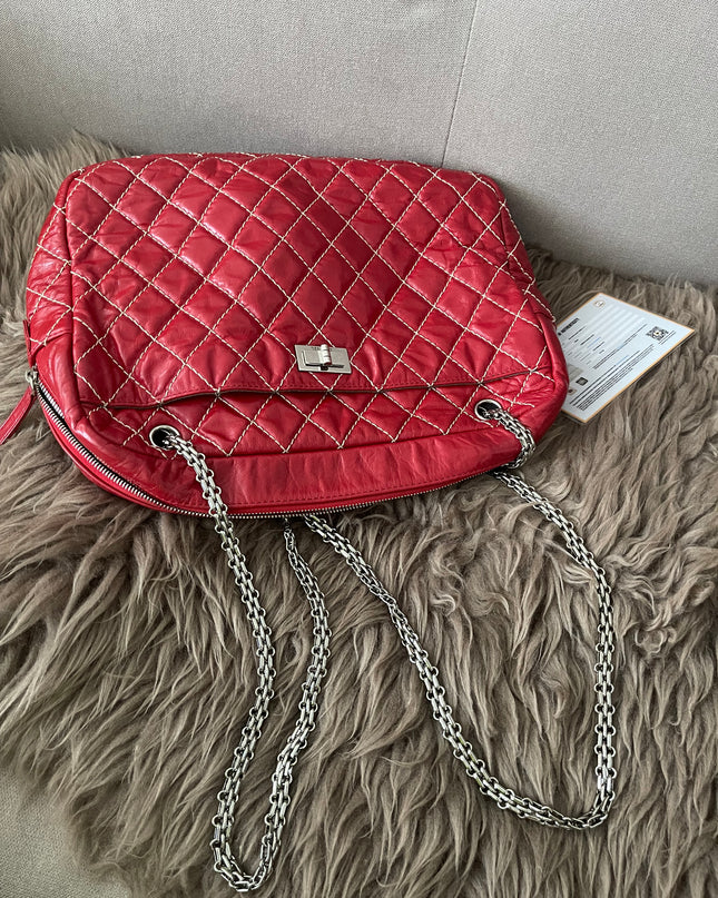 Preloved Authentic Chanel Reissue Camera Bag with silver-tone chain straps
