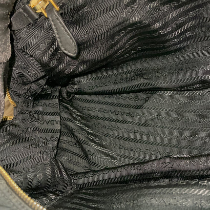 Preloved Authentic Prada Quilted Nylon Tessuto Bomber Bag – Black