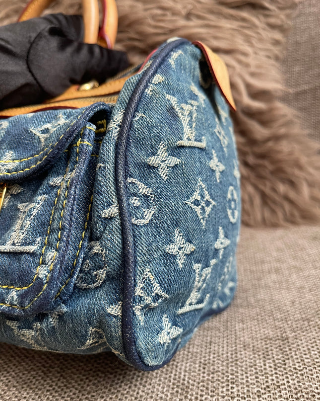 Preloved Authentic Louis Vuitton Neo Speedy Monogram Denim Handbag