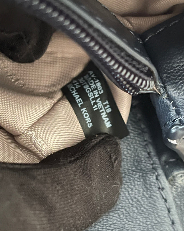 Preloved Authentic Michael Kors Black Leather Small Sloan Studded Chain Shoulder Bag