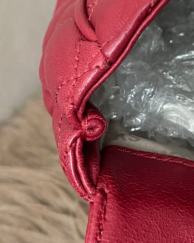 Preloved Authentic Michael Kors Red Vivianne Quilted Leather Shoulder Flap Bag