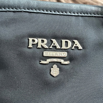 Preloved Authentic Prada Tessuto Nylon Tote Bag Black with Crossbody Strap