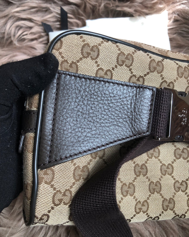 Preloved Gucci Waist Belt Bag GG Canvas
