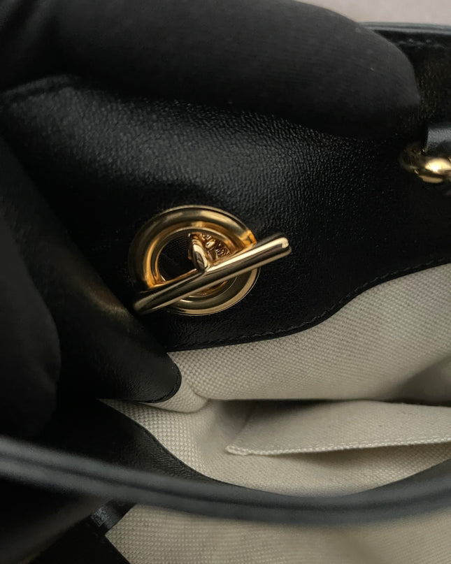Preloved Authentic Rank A Gucci Horsebit 1955 tote bag in black leather